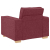 Sofa Fotel Wino Czerwone 60 cm Tkanina