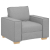Sofa Fotel Cloud Grey 60 cm Tkanina