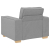 Sofa Fotel Cloud Grey 60 cm Tkanina