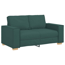 Sofa 2-osobowa Ciemnozielona 120 cm Tkanina