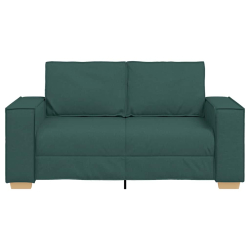 Sofa 2-osobowa Ciemnozielona 120 cm Tkanina