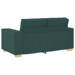 Sofa 2-osobowa Ciemnozielona 120 cm Tkanina