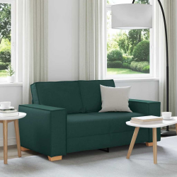 Sofa 2-osobowa Ciemnozielona 120 cm Tkanina