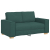 Sofa 2-osobowa Ciemnozielona 120 cm Tkanina