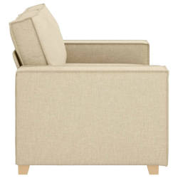 Sofa 2-osobowa kremowa 120 cm Tkanina