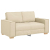 Sofa 2-osobowa kremowa 120 cm Tkanina