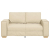 Sofa 2-osobowa kremowa 120 cm Tkanina