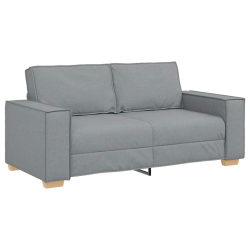 Sofa 2-osobowa Jasnoszara 140 cm Tkanina