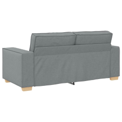 Sofa 2-osobowa Jasnoszara 140 cm Tkanina