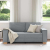 Sofa 2-osobowa Jasnoszara 140 cm Tkanina