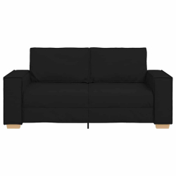 Sofa 2-osobowa Czarna 140 cm Tkanina