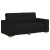 Sofa 2-osobowa Czarna 140 cm Tkanina