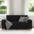 Sofa 2-osobowa Czarna 140 cm Tkanina