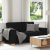 Sofa 2-osobowa Czarna 140 cm Tkanina
