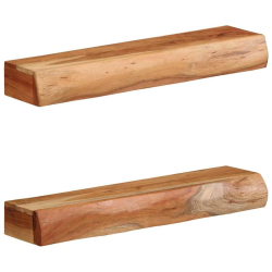Półki ścienne 2 szt. 60x17x8 cm Drewno lite Akacja