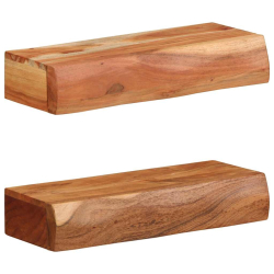 Półki ścienne 2 szt. 40x17x8 cm Drewno lite Akacja