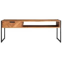 Stolik kawowy, 110x55x40 cm, lite drewno akacjowe