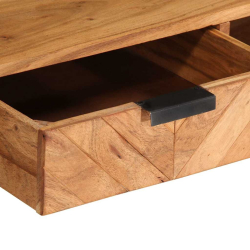 Stolik kawowy, 110x55x40 cm, lite drewno akacjowe