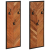 Wieszaki na ubrania 2 szt. 35x1x90 cm Drewno lite Akacja