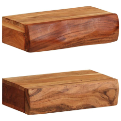 Półki ścienne 2 szt. 30x17x8 cm Drewno lite Akacja