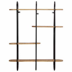 Półka ścienna 90x20x116,5 cm lite drewno surowe mango