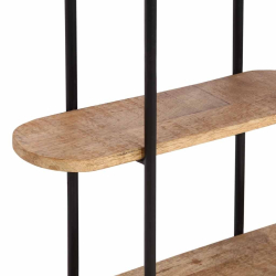 Półka ścienna 90x20x116,5 cm lite drewno surowe mango