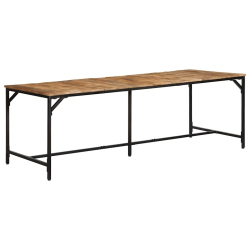 Stół jadalny 220x90x75 cm Drewno lite surowe mango