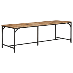 Stół jadalny 220x90x75 cm Drewno lite surowe mango
