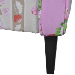 Fotel patchworkowy, materiałowy