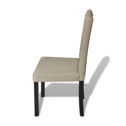 Krzesła stołowe, 2 szt., camel, tkanina