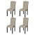 Krzesła stołowe, 4 szt., camel, tkanina