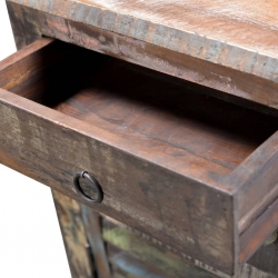 Szafka z szufladą i drzwiczkami, drewno odzyskane