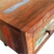 Stolik z zaokrąglonym brzegiem i szufladą, drewno odzyskane
