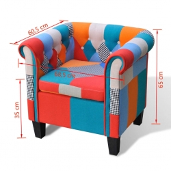 Fotel patchworkowy