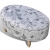Stołek Ottoman ze schowkiem we wzory owalny 99 x 60 x 47 cm