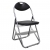 Składane krzesła stołowe, 6 szt., czarne, sztuczna skóra i stal