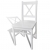 Krzesła stołowe, 4 szt., białe, drewno sosnowe