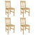 Krzesła stołowe, 4 szt., drewno sosnowe