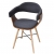 Krzesła stołowe, 2 szt., ciemnoszare, gięte drewno i tkanina