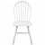 Krzesła stołowe, 2 szt., białe, lite drewno kauczukowca