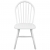 Krzesła stołowe, 4 szt., białe, lite drewno kauczukowca