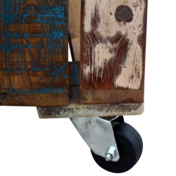 Stolik kawowy, lite drewno odzyskane, 70x70x35 cm