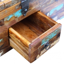 Stolik kawowy-skrzynia z drewna odzyskanego 80x40x35 cm