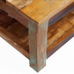 Stolik kawowy, lite drewno odzyskane, 90x45x35 cm