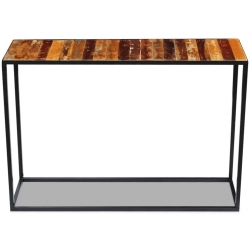 Stolik-konsola, lite drewno odzyskane, 110x35x76 cm