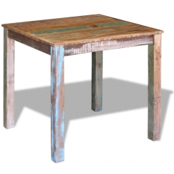 Stół do jadalni, lite drewno z recyklingu, 80x82x76 cm