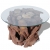 Stolik kawowy z drewna tekowego patynowanego wodą, 60 cm