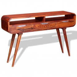 Stolik typu konsola z litego drewna sheesham, 120 x 30 x 75 cm