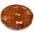 Stolik kawowy plaster, (55-60) x 40 cm, lite drewno akacjowe