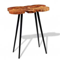 Stolik barowy plastry drewna akacjowego 90x60x110 cm